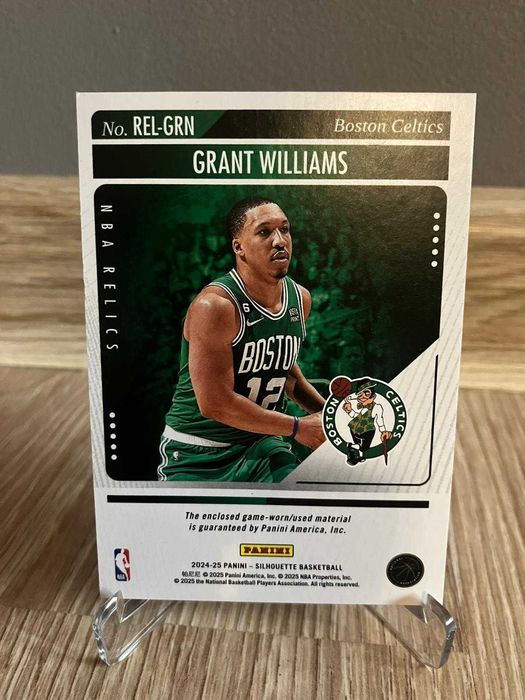 Karta NBA jersey, koszulka, game used Grant Williams Boston Celtics