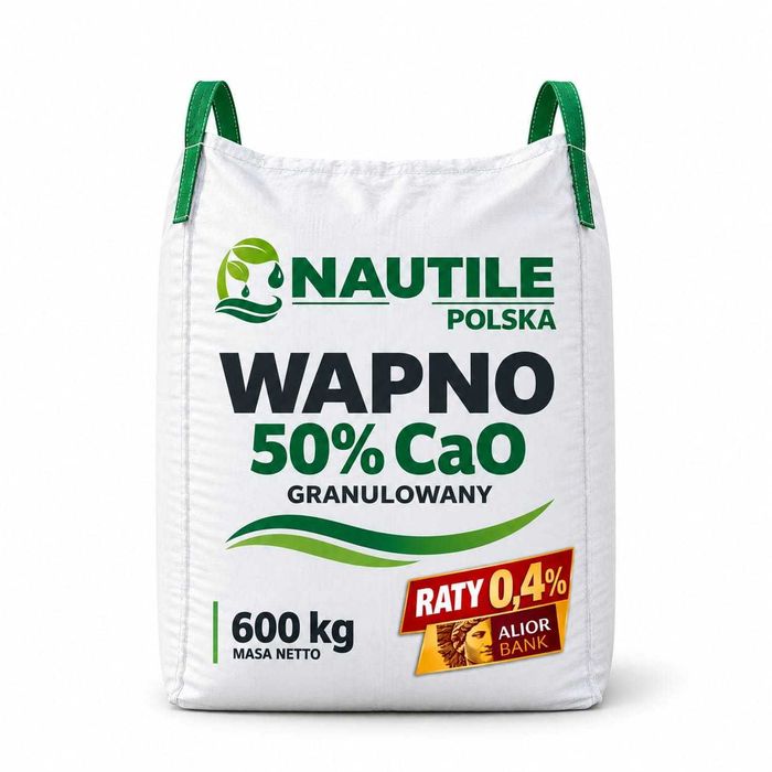 Wapno nawozowe KREDA min 50 % CaO bb NAUTILE Granulowane