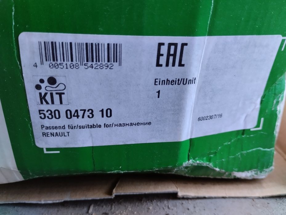 Шруз наружный, комплект опорных подушек, комплект грм на рено кенго