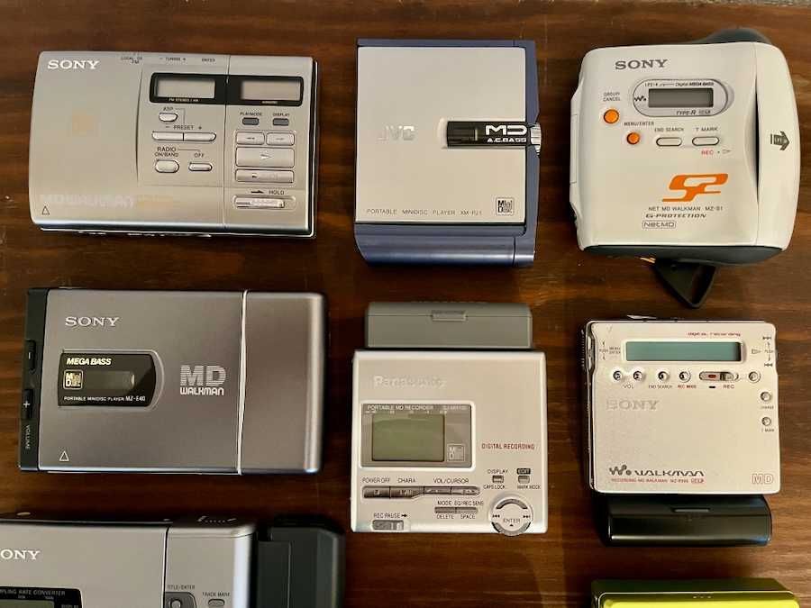 Conjunto Minidisc (MD) Sony, JVC, Panasonic, discos