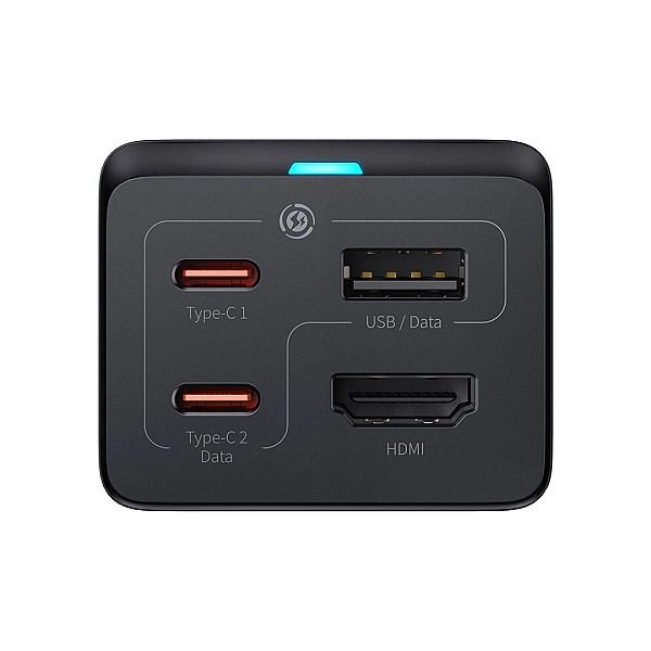 Baseus szybka ładowarka sieciowa GaN5 Pro HUB HDMI 2 x USB-C / USB-A /