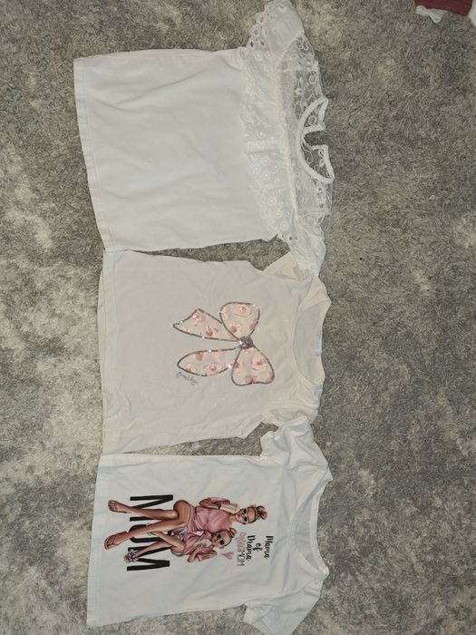 Trzy bluzki t-shirty 92-98