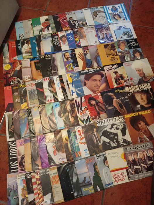 Discos Vinil grandes e pequenos