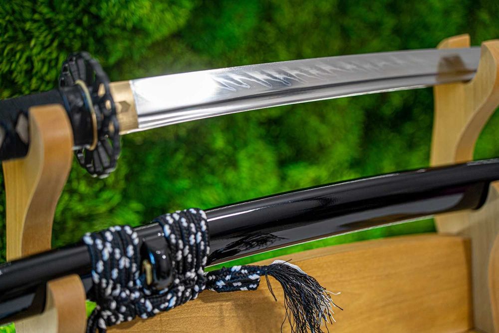 Japoński Miecz Samurajski WAKIZASHI Stal T10 Prawdziwy Hamon OSTRY