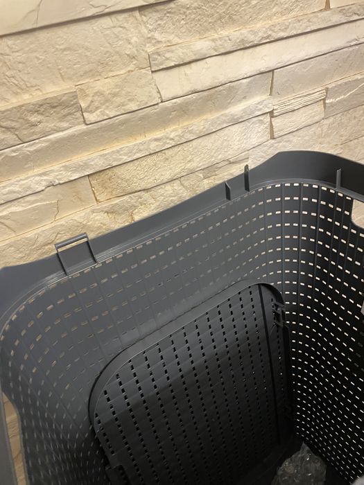 Kosz na bieliznę Rotho COUNTRY 55l antracyt