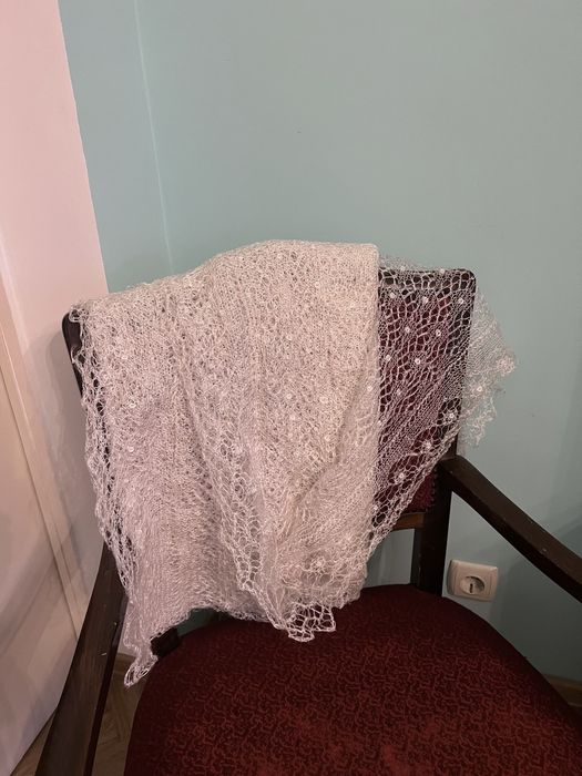 Палантин вовна/шерсть в‘язаний (шарф)