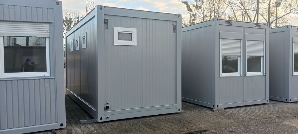 Kontener sanitarny socjalny uniwersalny - WC pisuar umywalki prysznice