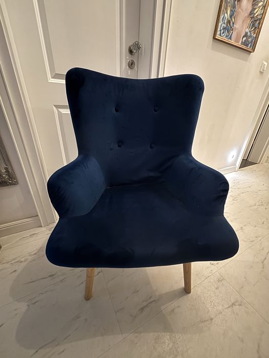 Fotel homla MOSS POP granatowy 70x55x95 cm