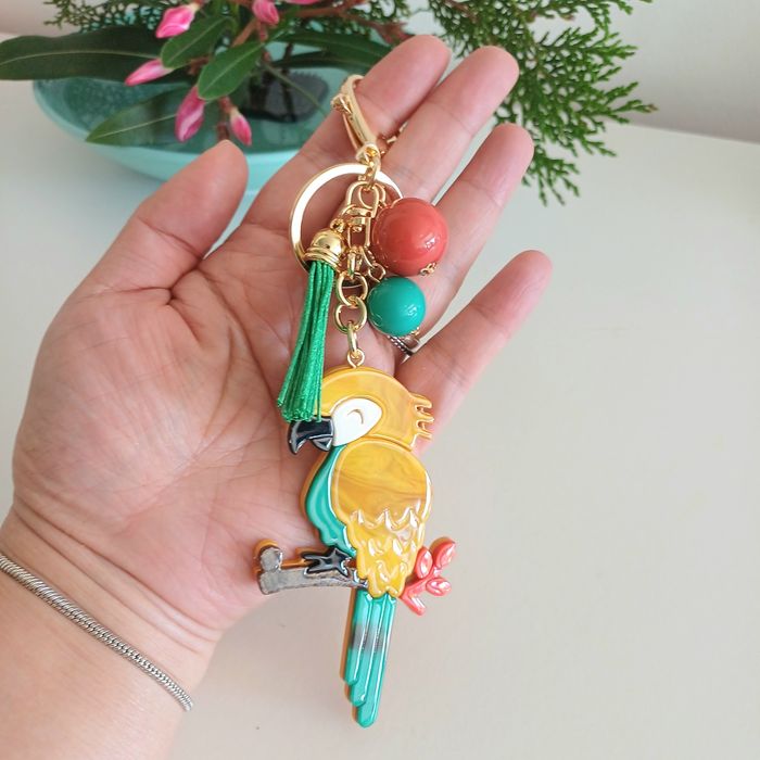 Chaveiro Moderno e Tropical Brasileiro em Acetato
