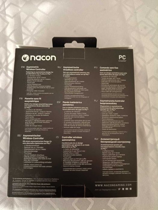 Gamepad, kontroler Nacon BB4487 - bezprzewodowy/przewodowy, asymetryczny pad do Playstation 4 i PC