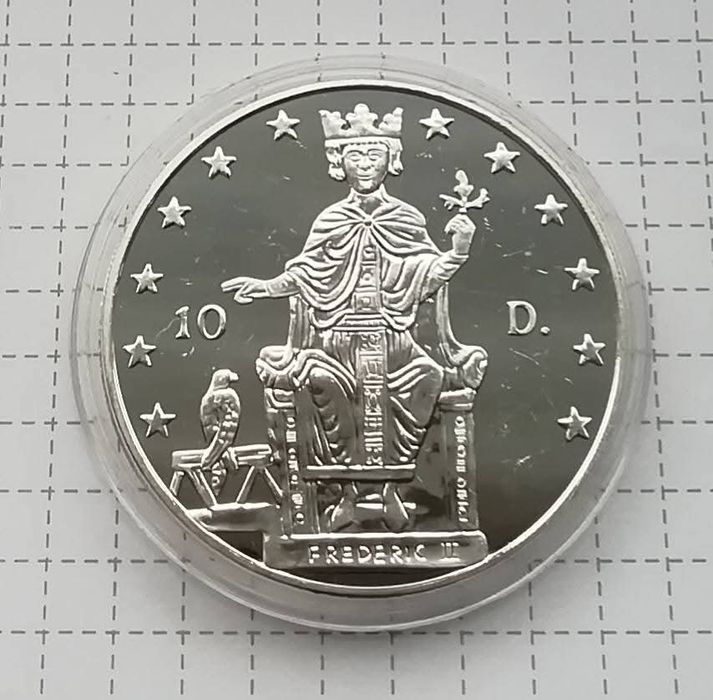 Андорра 10 дінерів 1996р. Фрідріх ll. СРІБЛО. ПРУФ