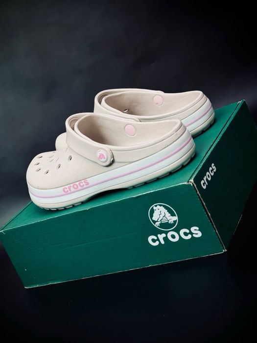 Crocs Крокс кроксы Новинка  Хит этого лета ! Женские стильные кроксы !! Crocs Bayaband женские ! Топ качество ! Шлепанцы женские ! Кроксы повседневные