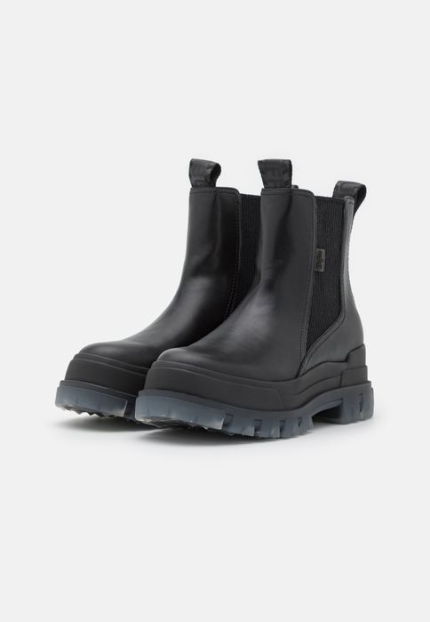 Buffalo 38 Buty Damskie Botki Czarne Platforma Aspha Chelsea T1239