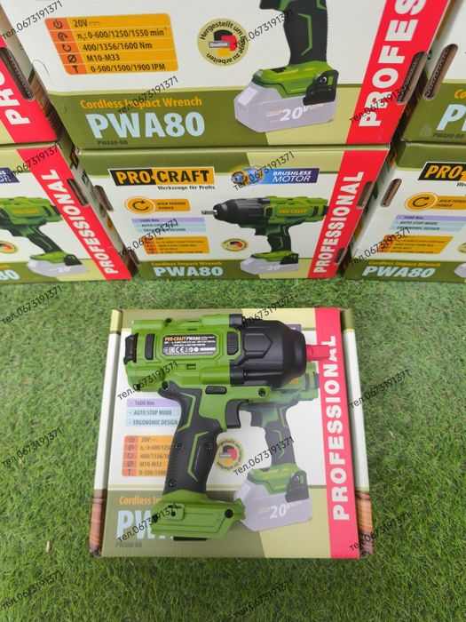 Акумуляторний гайковерт Procraft PWA80 (без АКБ та ЗП)