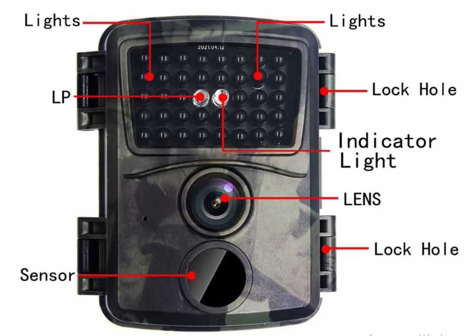 Fotopułapka kamera leśna myśliwska full hd pr600 tryb nocny ttst1269