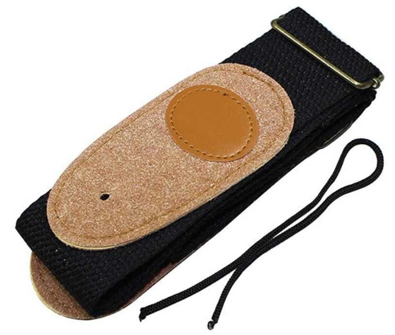 Гитарный ремень (черный), ретро (нейлон)