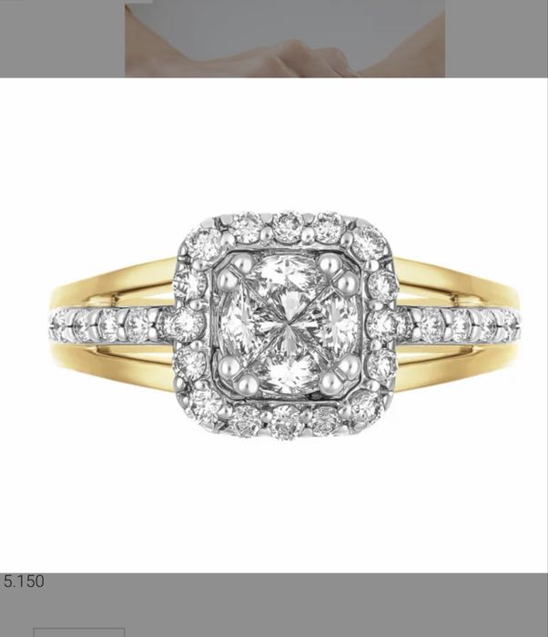 Каблучка з діамантами 0,67 ct