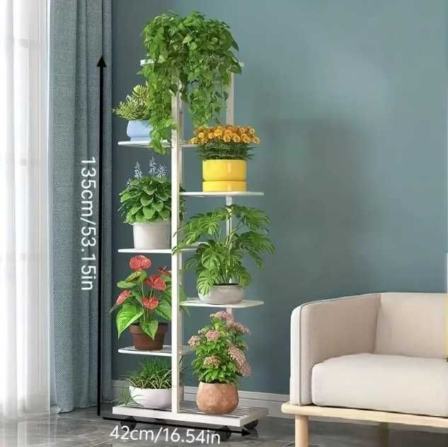 Подставка для цветочных горшков полка на 6 полок этажерка для цветов