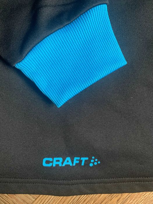 Craft czarno-niebieska bluza sportowa ze ściągaczami i stójką S 36 BDB