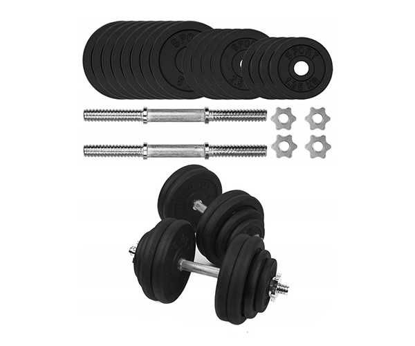 HANTLE ŻELIWNE 2x30 kg Zestaw 60kg gryf Talerze zestaw