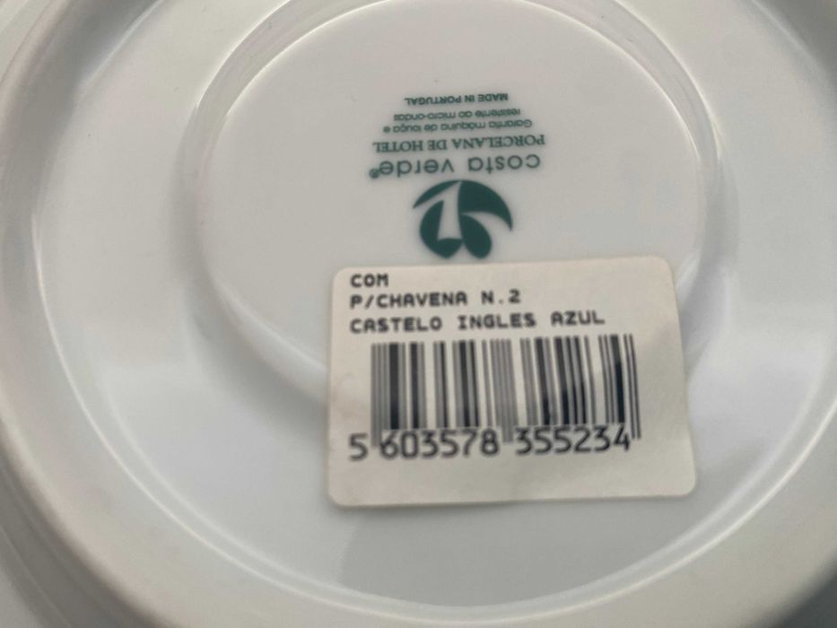 Conjunto de 12 Chávenas e pires novos Costa Verde