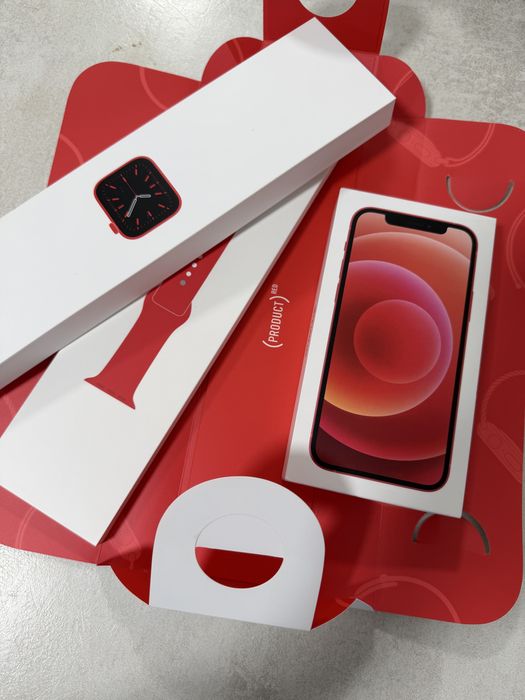 IPhone12 red128gb + Apple watch 6series 40mm