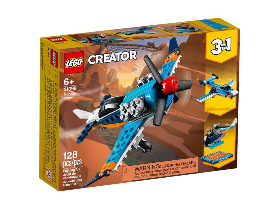 Lefgo 31099 Creator 3 w 1 Samolot śmigłowy