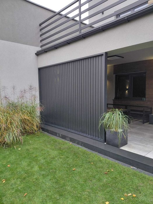 Ruchome deseczki system aluminiowy shuttersy zabudowa tarasu każdy RAL