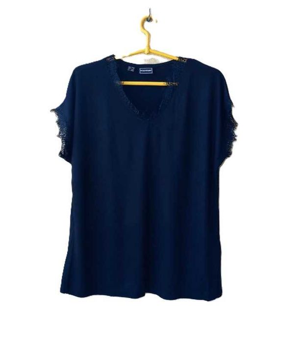 Bluzka czarna z koronką, rozm. L/XL