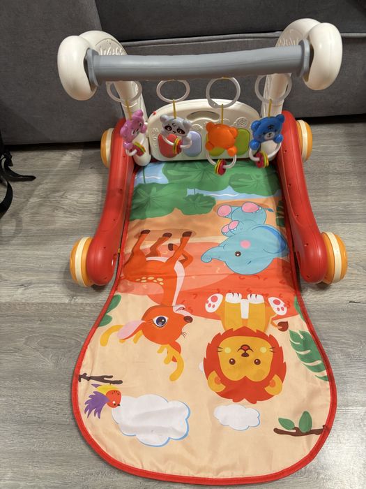Ігровий розвиваючий музичний килимок для немовляти  2в 1