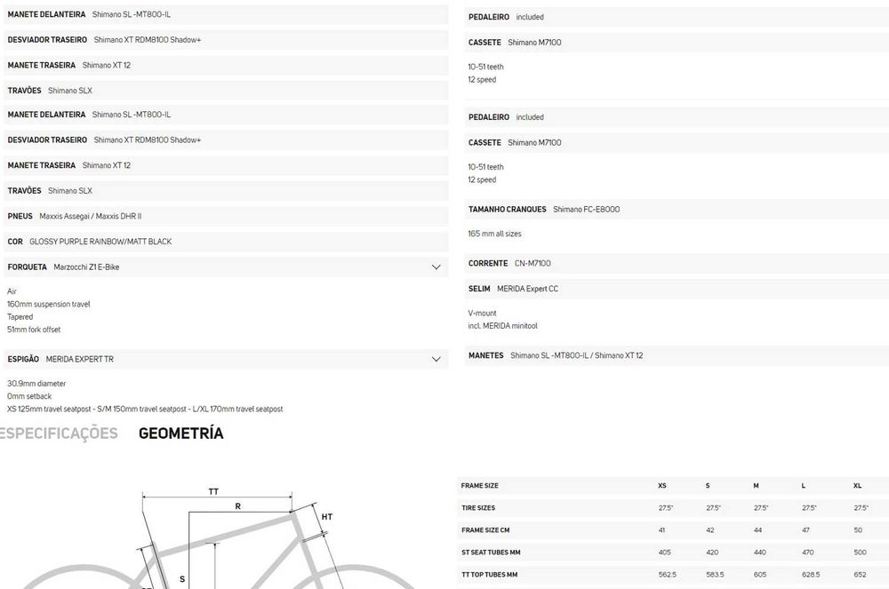 Merida e-One Sixty 8000 (e-bike) tamanho L