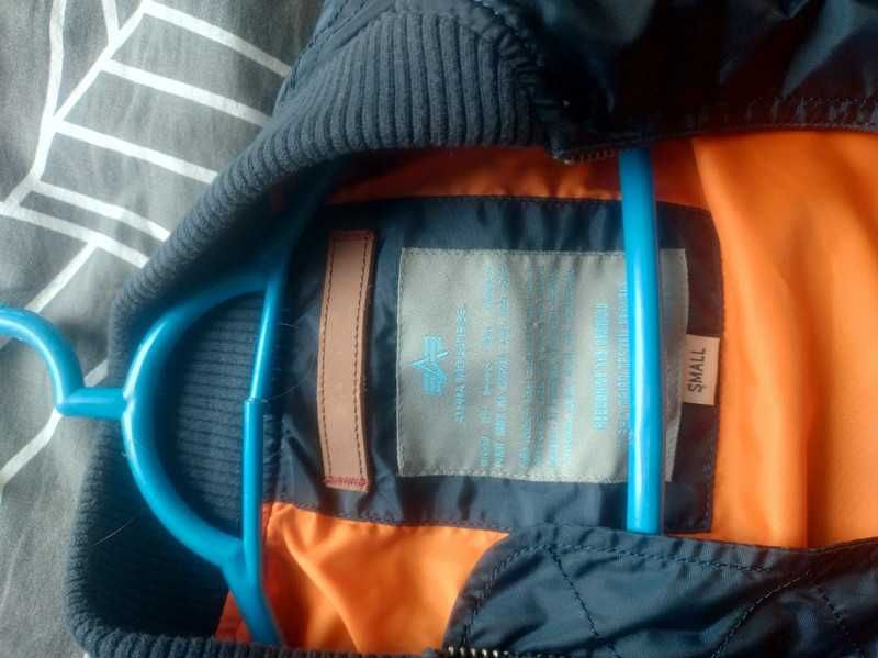 Kurtka Alpha Industries ma-1 Bomberka Granatowa Męska Wiosenna S
