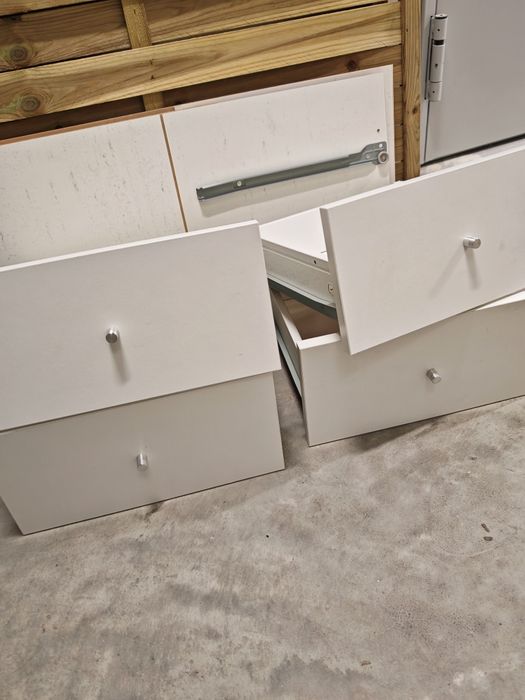 Rezerwacja - IKEA KALLAX 2x wkład z 2 szufladami biały mat – 4 szuflady