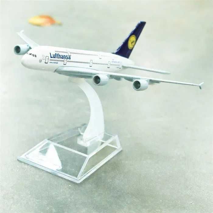 Modelo Miniatura Avião Airbus Lufthansa Airlines para Coleção e Exposição NOVO