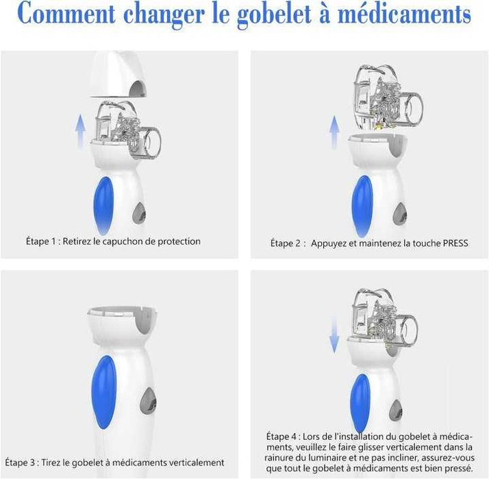 Feellife Przenośny Inhalator Nebulizator Poniżej 30 dB Niebieski A