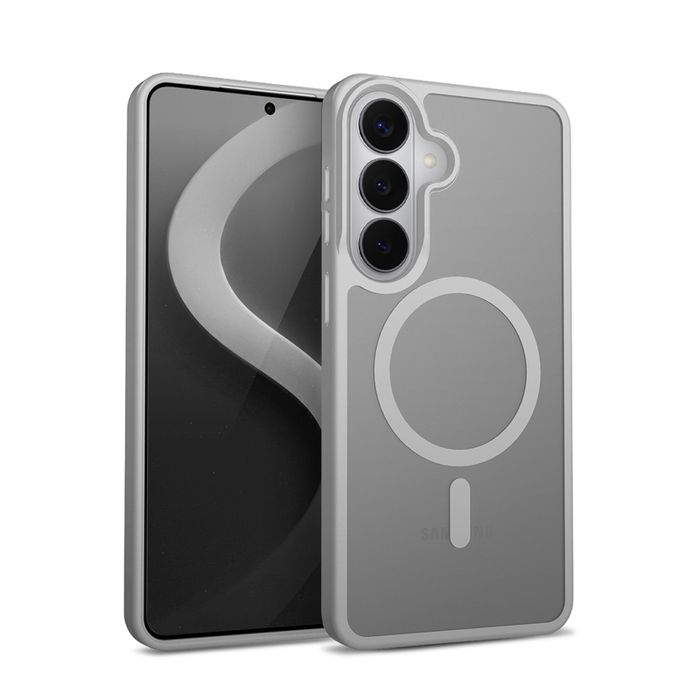 Etui do Galaxy S26 Crong Hybrid Matte MagSafe szare