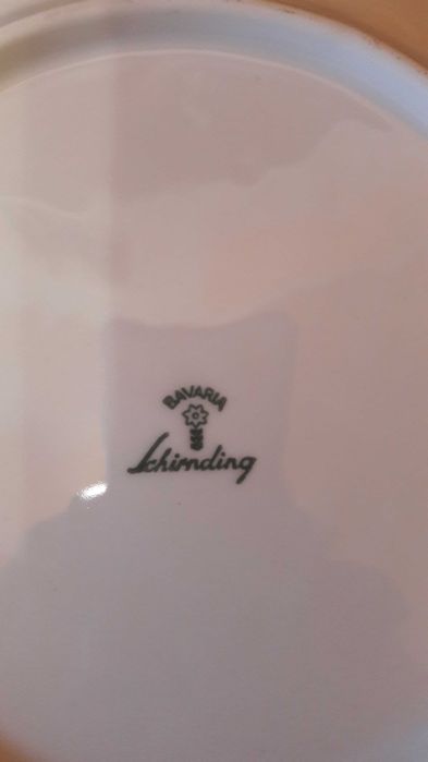 Чайная пара тарелка чайник заварник сливочник сервиз Германия винтаж