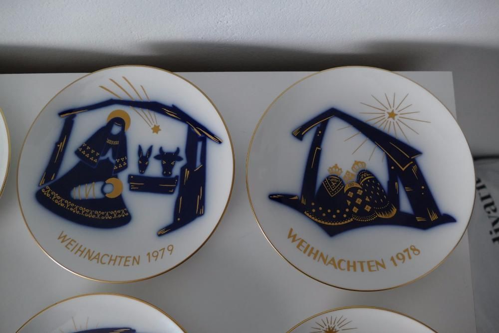 Piękny zestaw Świąteczny KPM kolekcja od 78 do 89r