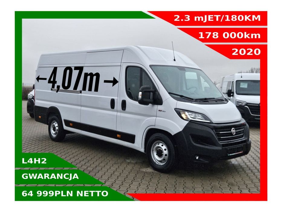Fiat Ducato L4H2 *64999zł Netto* 2.3 MultiJET/180KM  Klimatyzacja, Tempomat, Airbag kierowcy