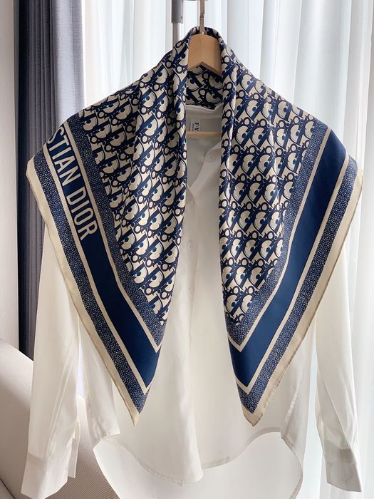 Apaszka Dior nowa granat, 90x90 cm silk