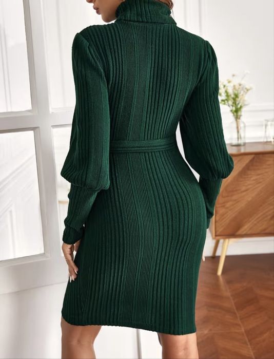 Смарагдова сукня плаття shein в рубчик розмір Л для вагітних