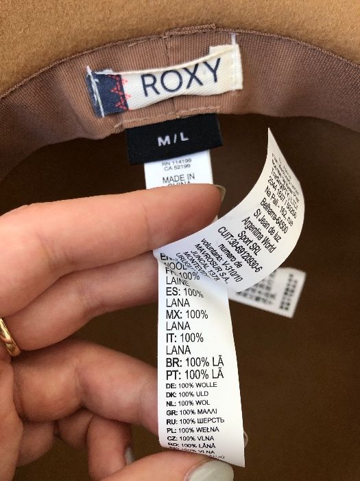 Camelowy kapelusz 100% wełna Roxy
