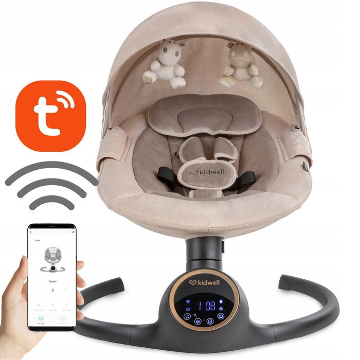 Kidwell Reve Elektryczny Bujaczek Huśtawka 2w1 Gold/Beige *NOWE*