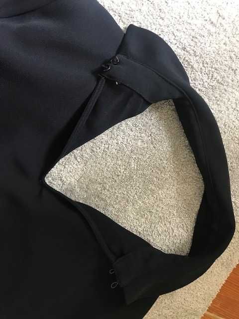 Vestido Zara preto e azul escuro tam S