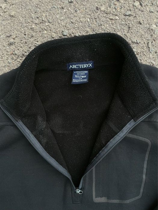Чорний флісовий лонгслів 1/4 Arc’teryx