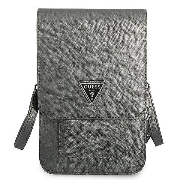 Torebka Guess Saffiano Triangle - szara