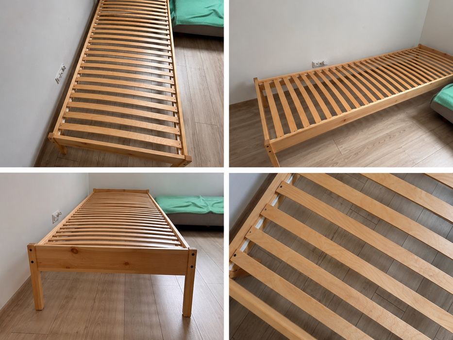 Łóżko IKEA NEIDEN 90x200 cm – drewniane