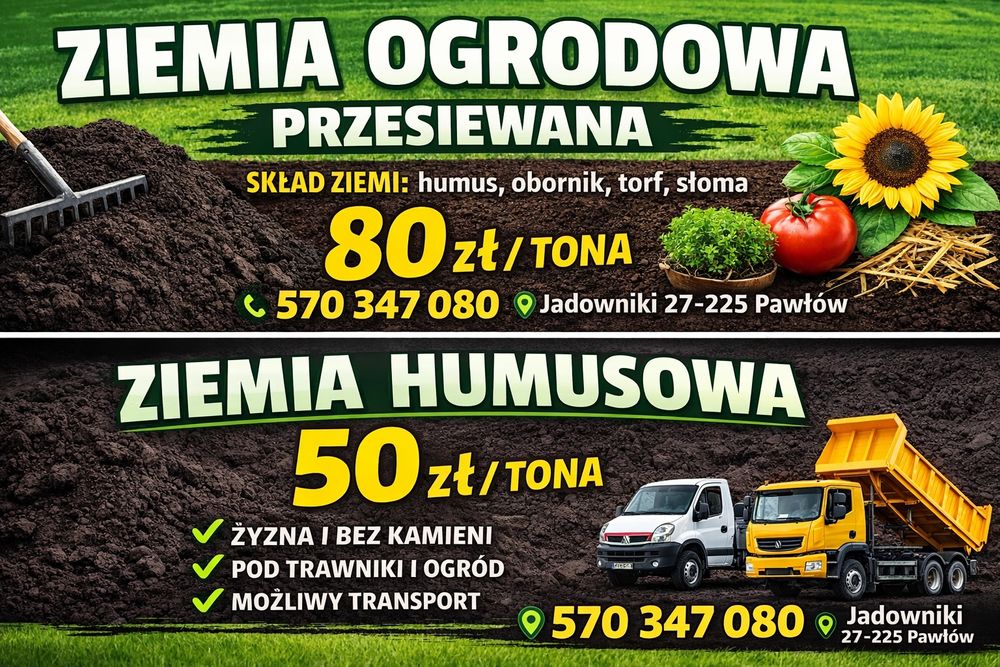Ziemia ogrodowa przesiewana