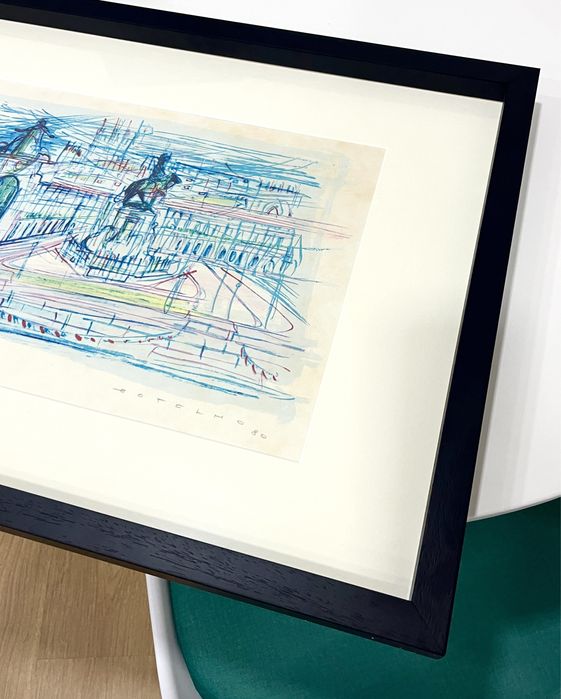 Serigrafia Carlos Botelho 1980 Terreiro do Paço Lisboa