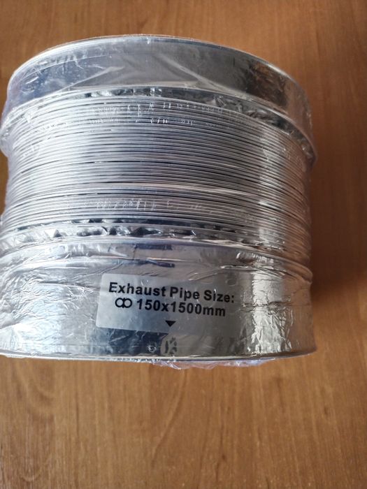 Гофрована труба для кухонної витяжки діаметром 150 мм з алюмінію.